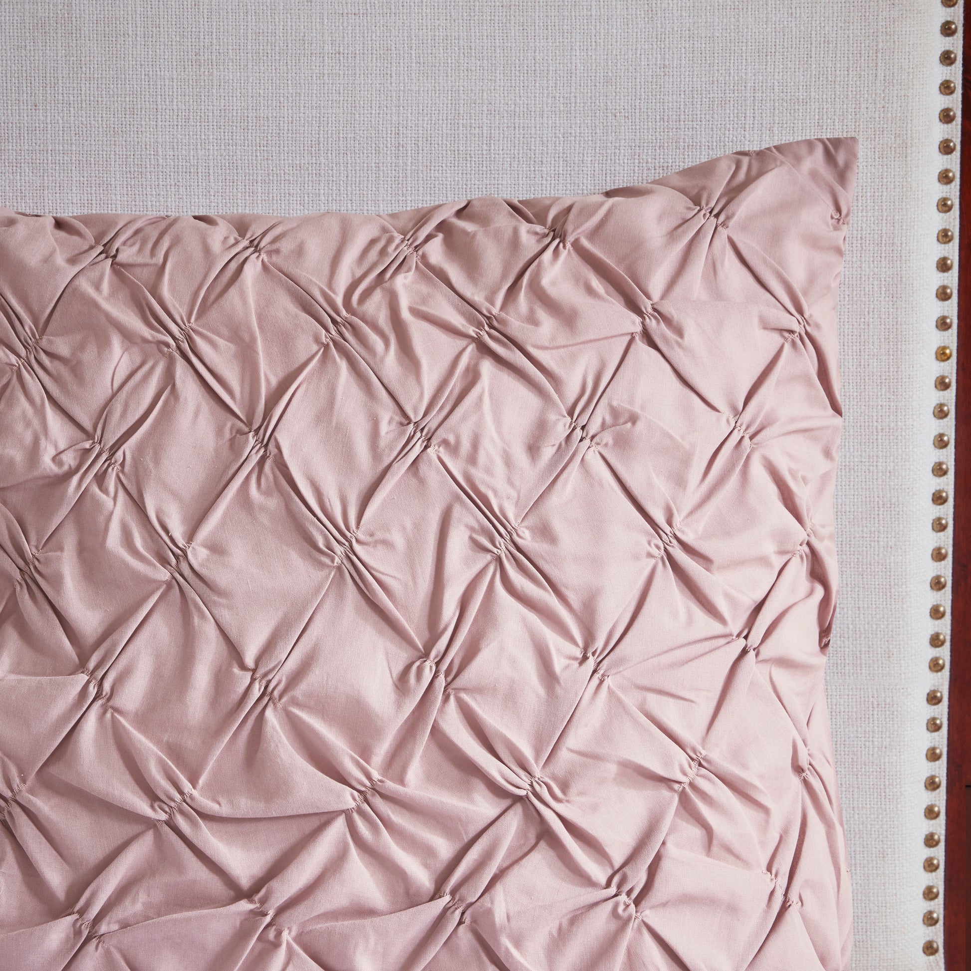 Queen Blush Polyester Floral Comforter Set 8 Piece