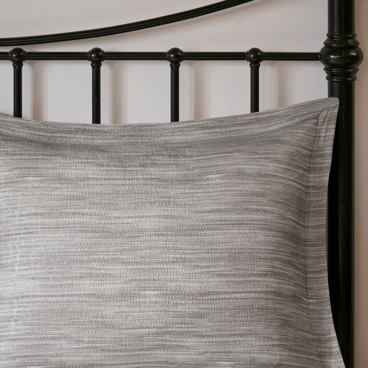 Grey Queen Seersucker Comforter Set - 7 Piece Shabby Chic Bedding