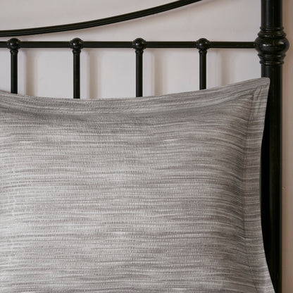 Grey Queen Seersucker Comforter Set - 7 Piece Shabby Chic Bedding