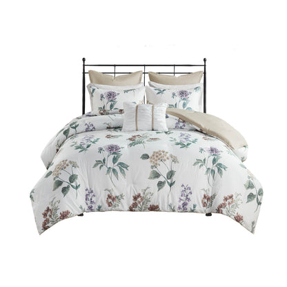 King Size Seersucker Comforter Set Multicolor Polyester