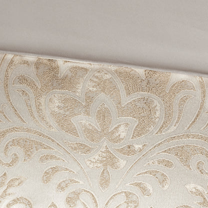 Khaki Queen Comforter Set - 12 Piece Damask Bedding