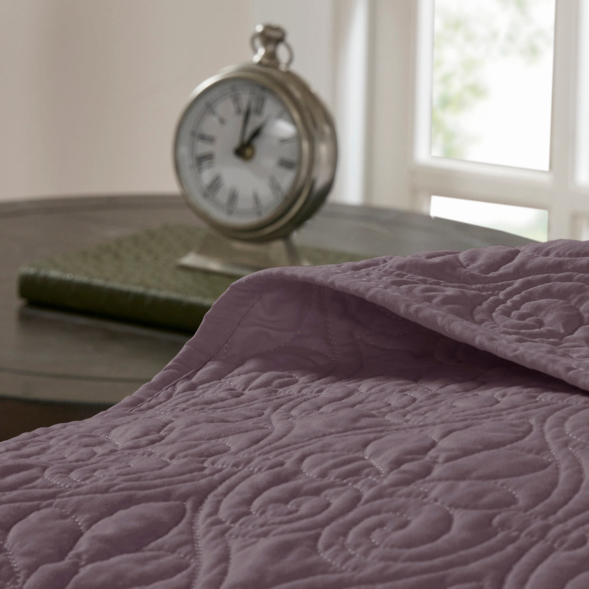 Purple Cotton King/Cal King Reversible Quilt Set