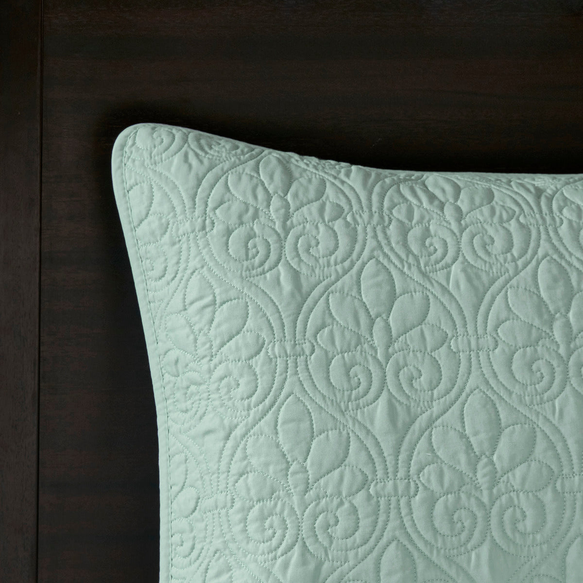 Seafoam Cotton Reversible Bedspread Set Queen Size