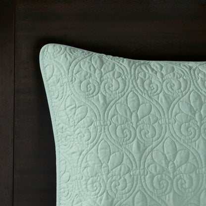 Seafoam Cotton King Bedspread Set - 3 Piece Reversible