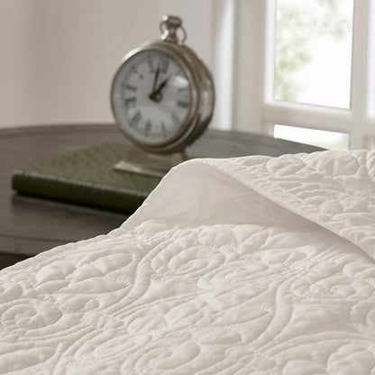 Cream Reversible Bedspread Set - Full Size