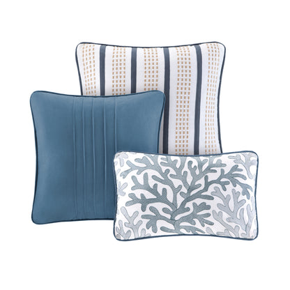 King Size Blue Quilt Set - Coastal Comfort