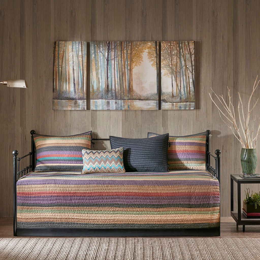 Twin Daybed Cover Set - Multi Lodge Stripe