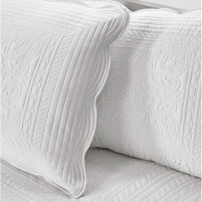 Twin Size White Polyester Daybed Cover Set 6 Piece