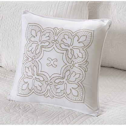 Twin Size White Polyester Daybed Cover Set 6 Piece