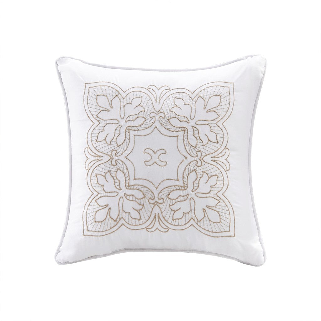 Twin Size White Polyester Daybed Cover Set 6 Piece
