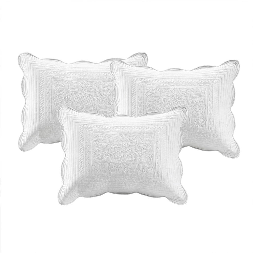 Twin Size White Polyester Daybed Cover Set 6 Piece