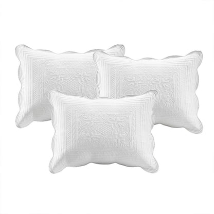 Twin Size White Polyester Daybed Cover Set 6 Piece