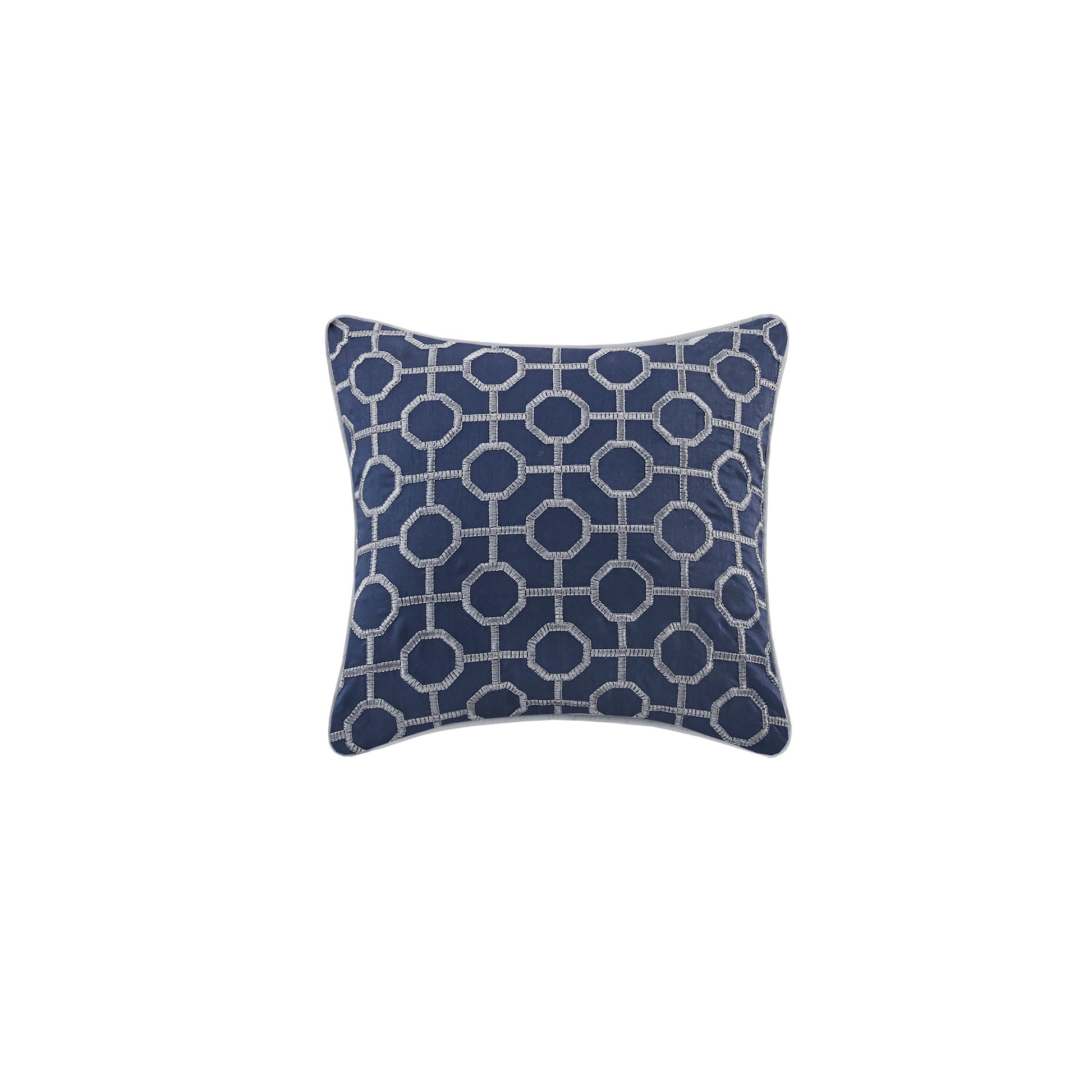Navy Jacquard Quilt Set - Full/Queen Bedding Luxury Comfort
