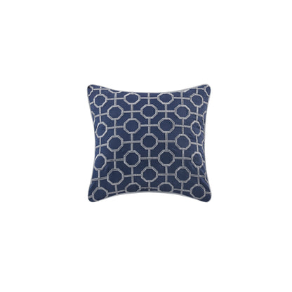 Navy Jacquard Quilt Set - Full/Queen Bedding Luxury Comfort
