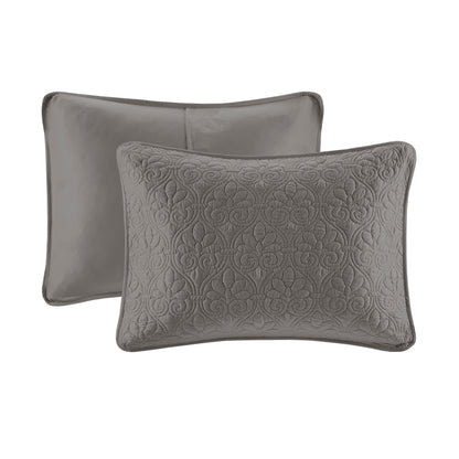 Dark Grey Queen Reversible Bedspread Set - Comfort & Style
