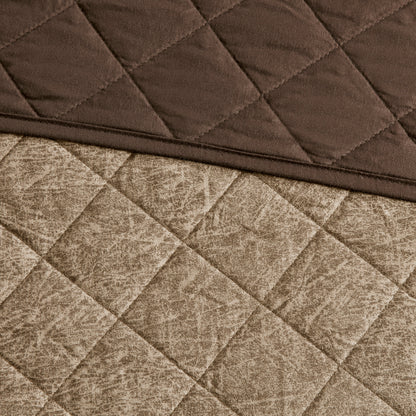 Twin Size Brown Microfiber Daybed Cover Set