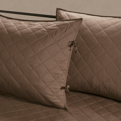 Twin Size Brown Microfiber Daybed Cover Set