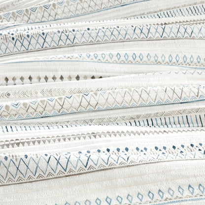 Full/Queen Seersucker Quilt Set - Taupe & Blue Comfort