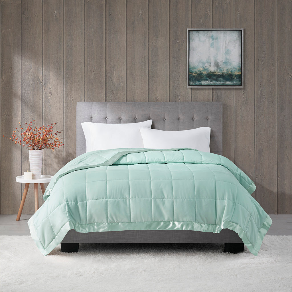 Seafoam Polyester King Size Blanket - Lightweight Summer Bedding