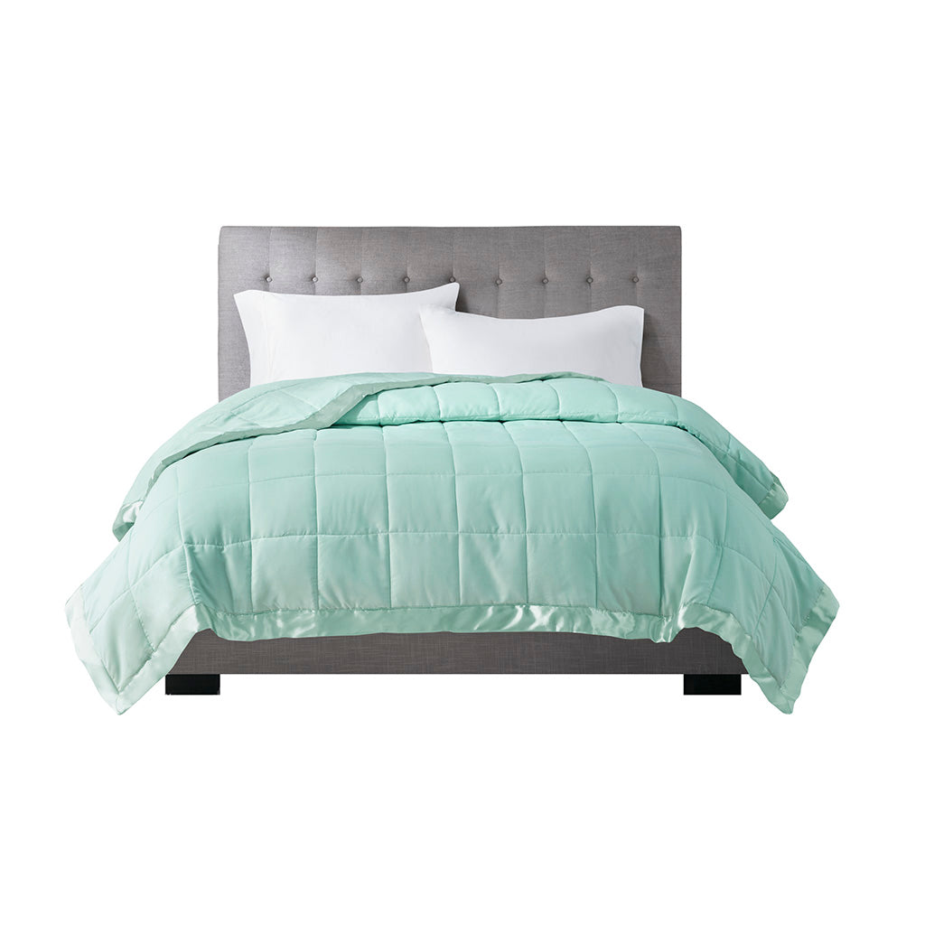 Seafoam Polyester King Size Blanket - Lightweight Summer Bedding