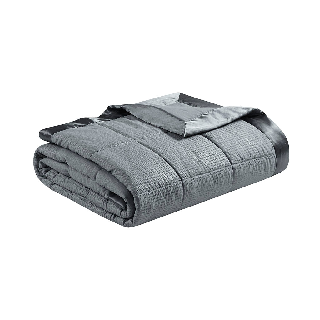 Charcoal Polyester Oversized Blanket Full Queen