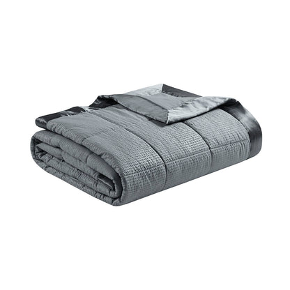 Charcoal Polyester Oversized Blanket Full Queen