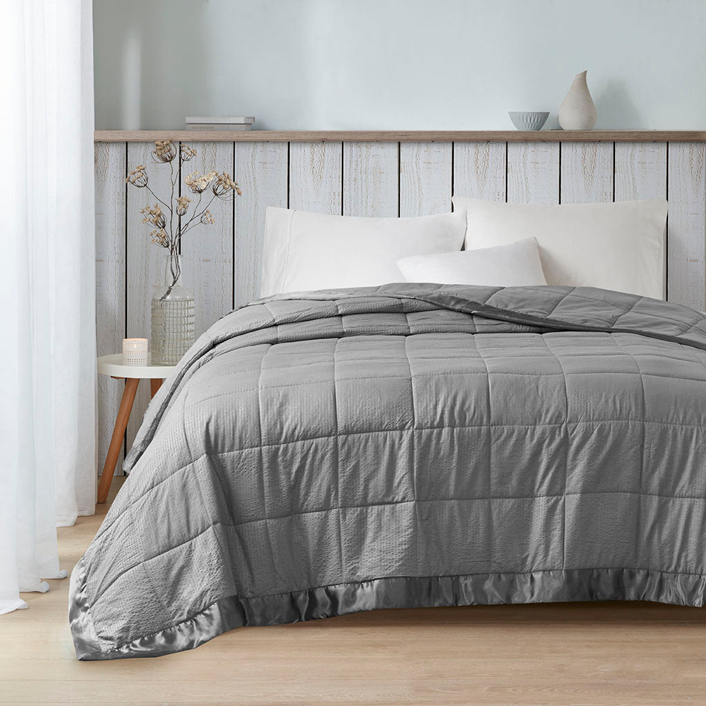 Charcoal Polyester Oversized Blanket Full Queen