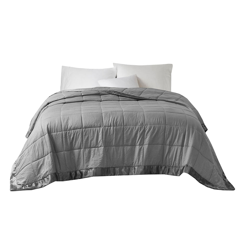 Charcoal Polyester Oversized Blanket Full Queen