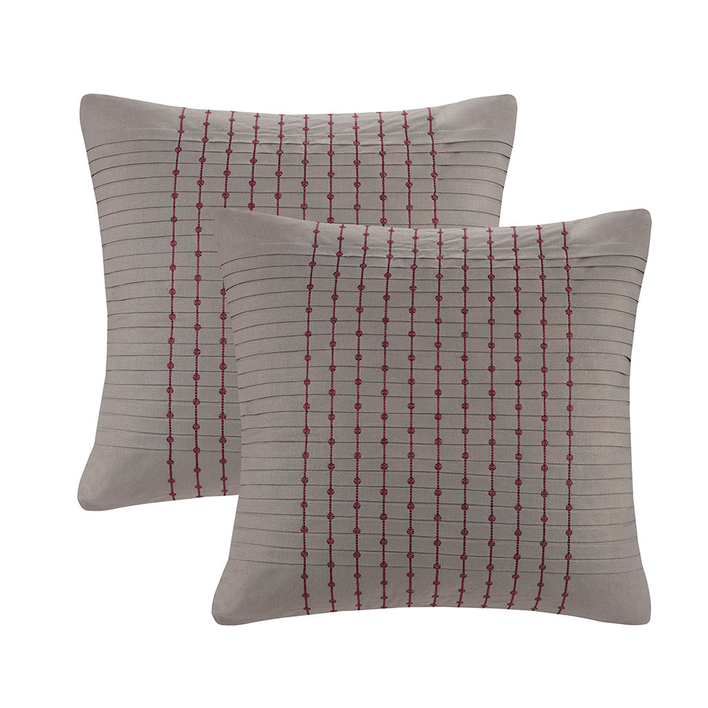 Grey Cotton Euro Sham - 26 Inch for Home Spaces