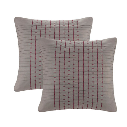 Grey Cotton Euro Sham - 26 Inch for Home Spaces