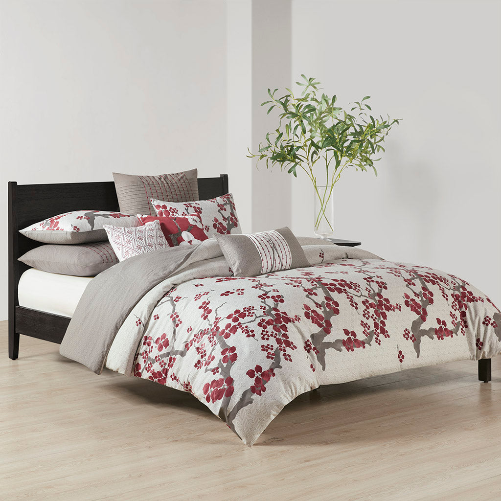Grey Cotton Euro Sham - 26 Inch for Home Spaces