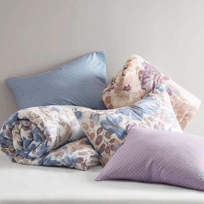 King Taupe Floral Bed In A Bag Set for Bedrooms