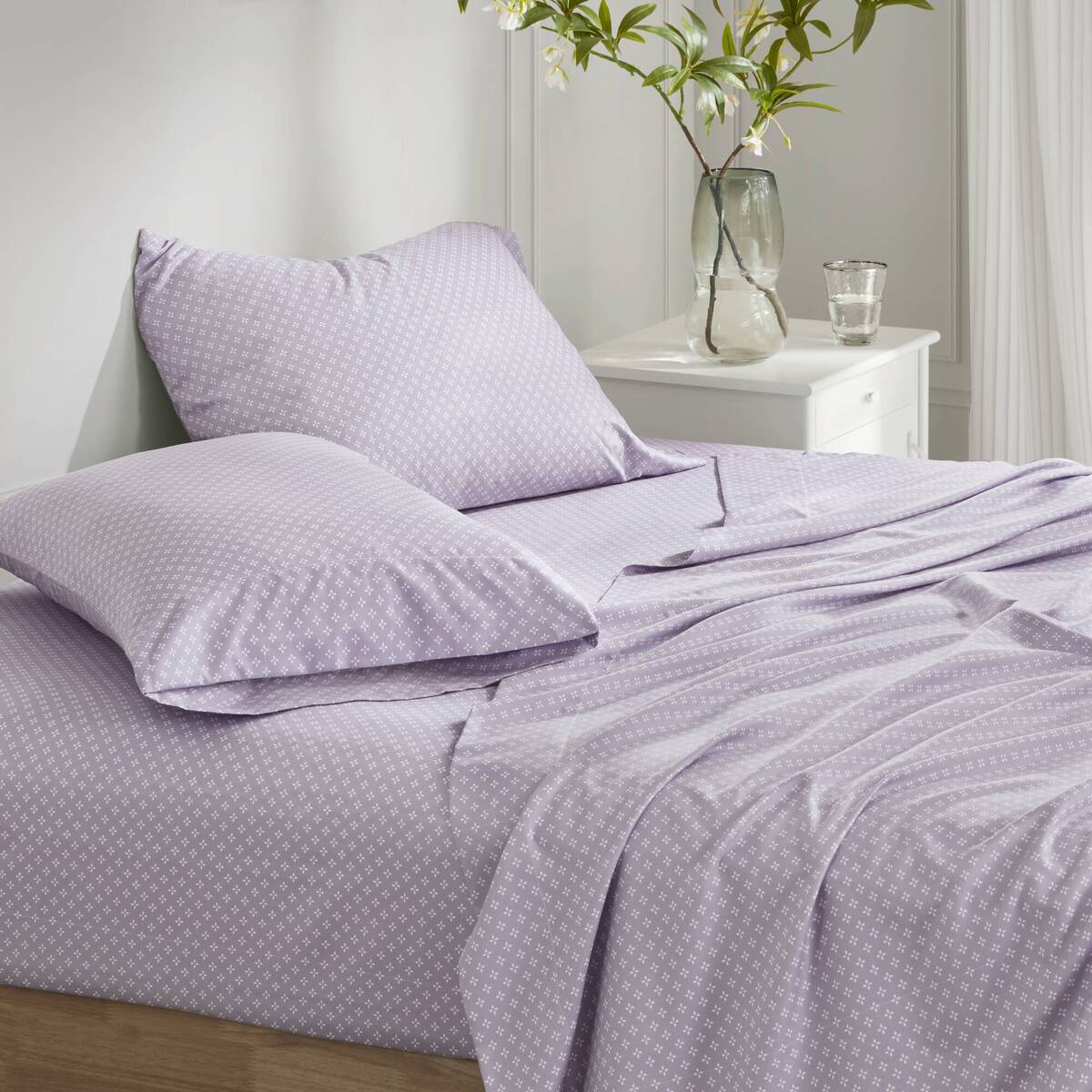 King Taupe Floral Bed In A Bag Set for Bedrooms