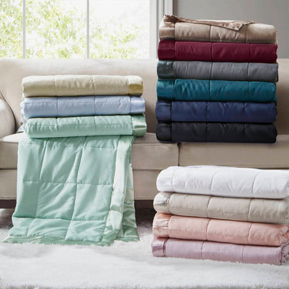 Black Polyester Twin Size Blanket - Lightweight Summer & Spring Bedding