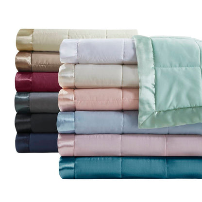 Black Polyester Twin Size Blanket - Lightweight Summer & Spring Bedding