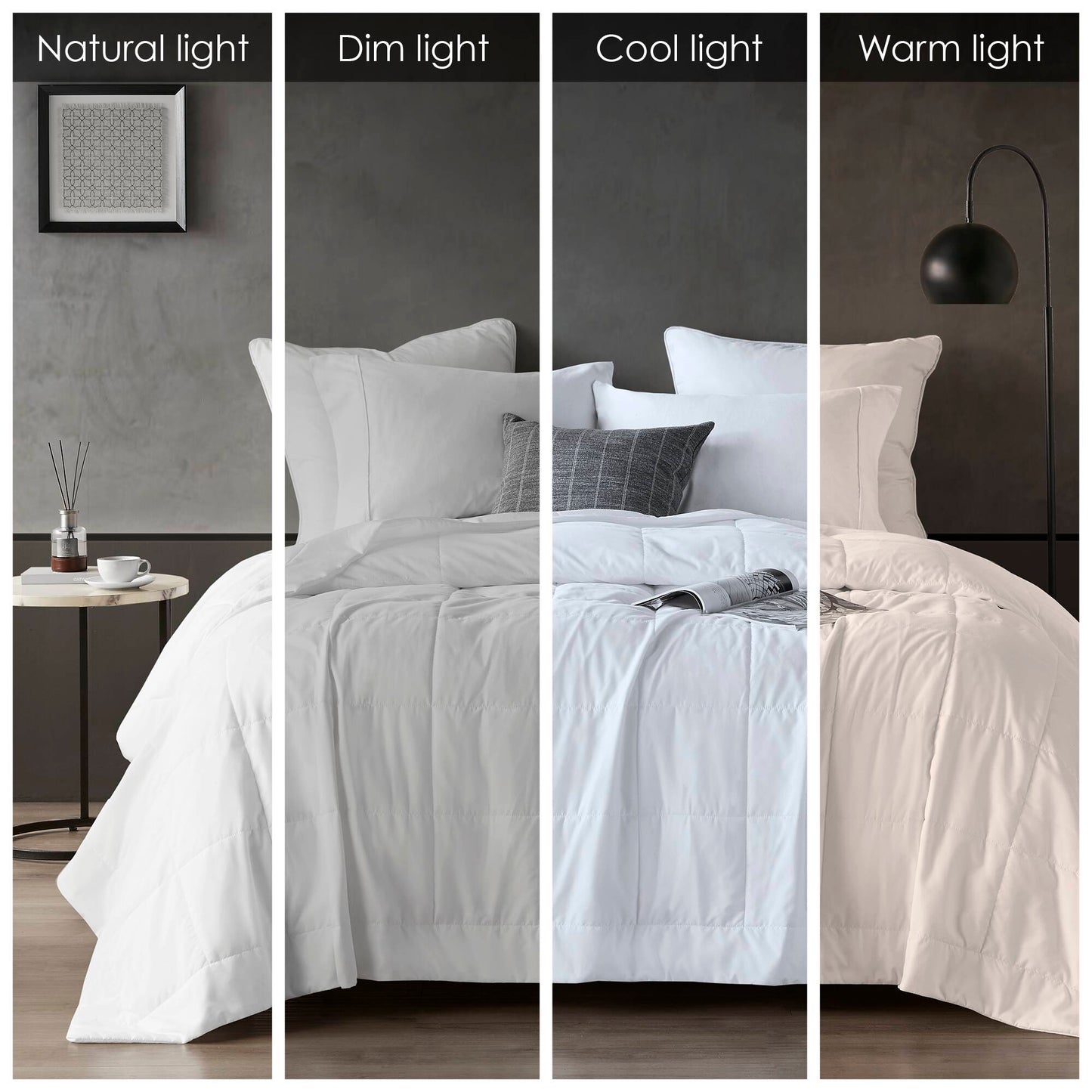 White Polyester Down Alternative Blanket - Full Size