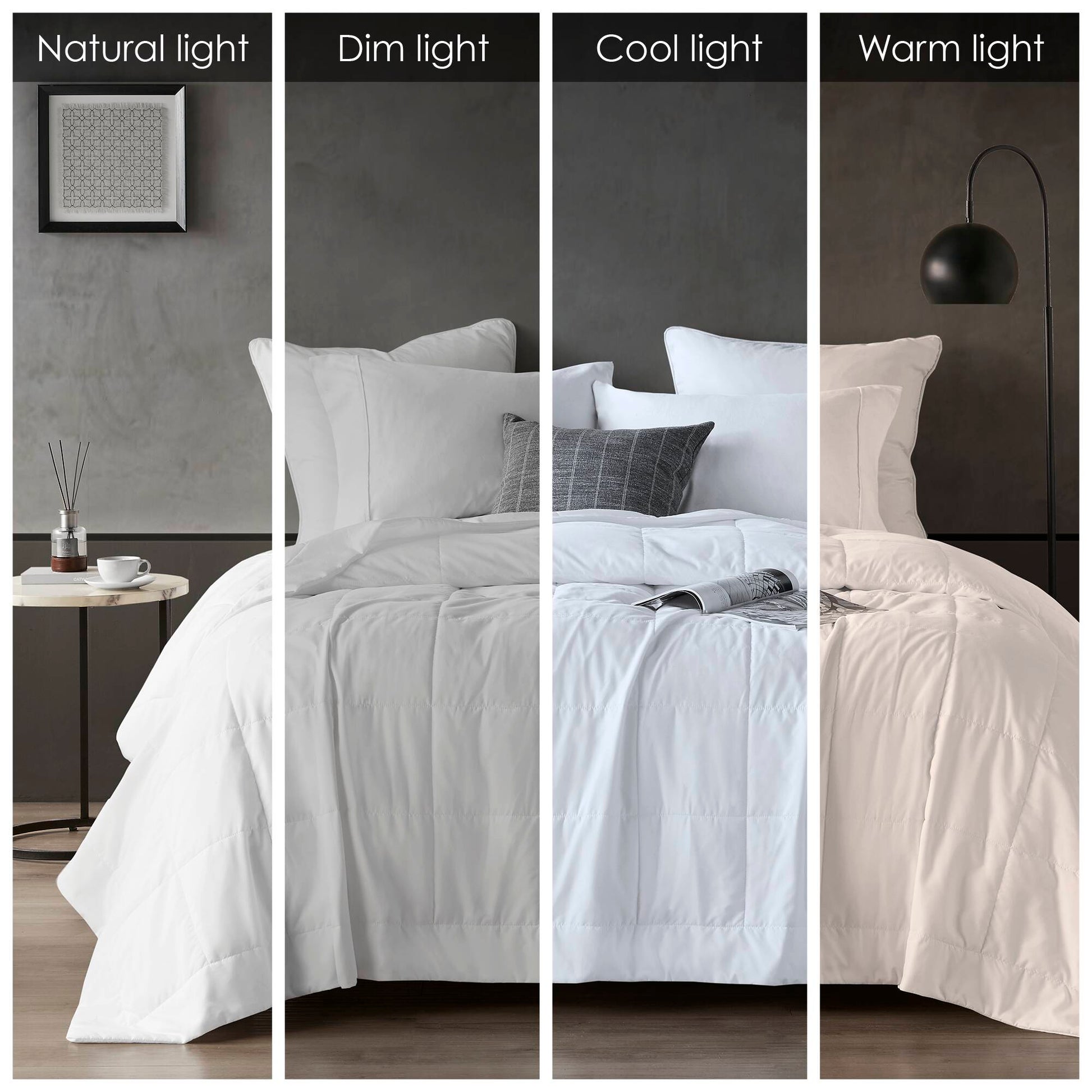 White Polyester Down Alternative Blanket - Full Size
