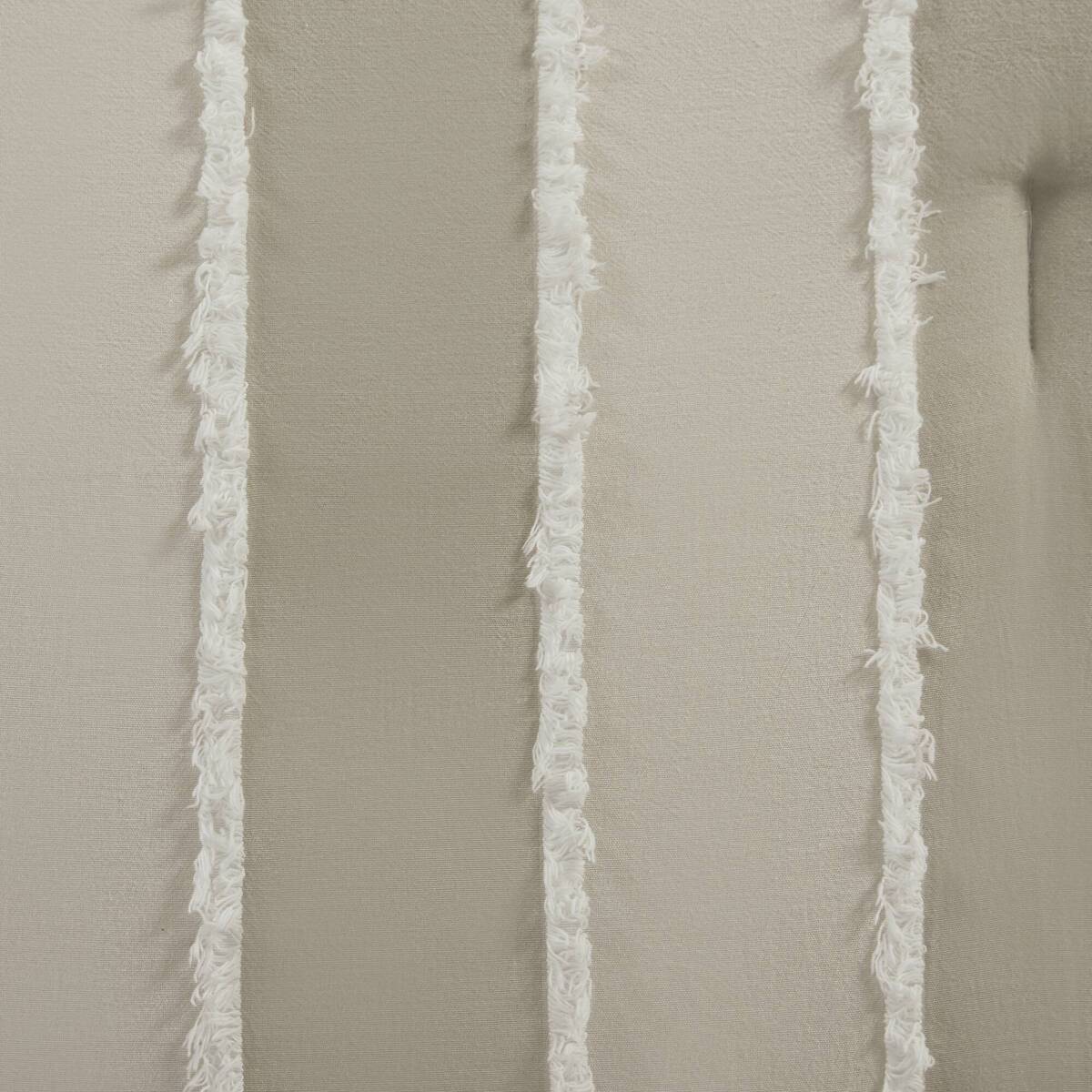 Striped Cotton Comforter Set Taupe King/Cal King