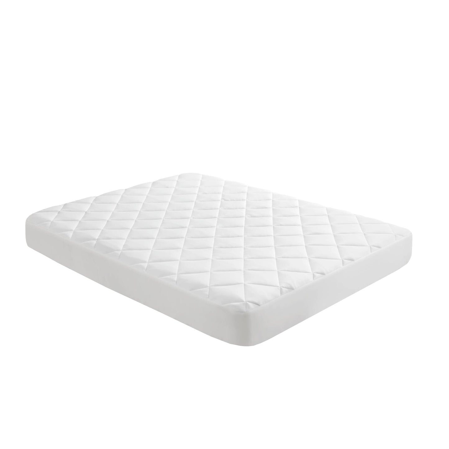 Full Size Nylon Mattress Pad - White Protector