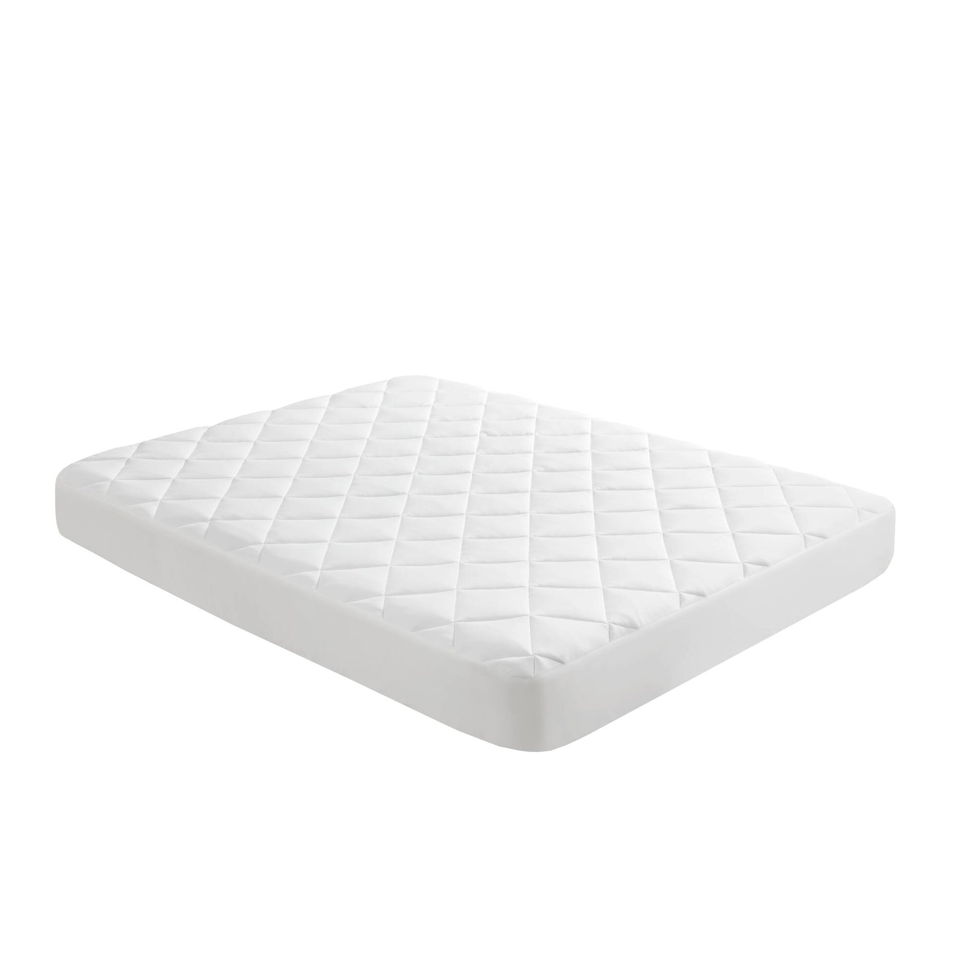 Full Size Nylon Mattress Pad - White Protector