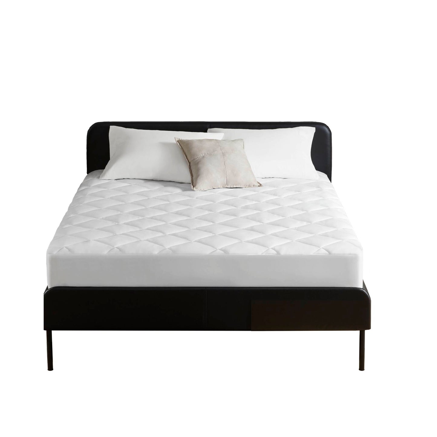 Full Size Nylon Mattress Pad - White Protector