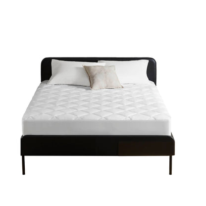 Full Size Nylon Mattress Pad - White Protector