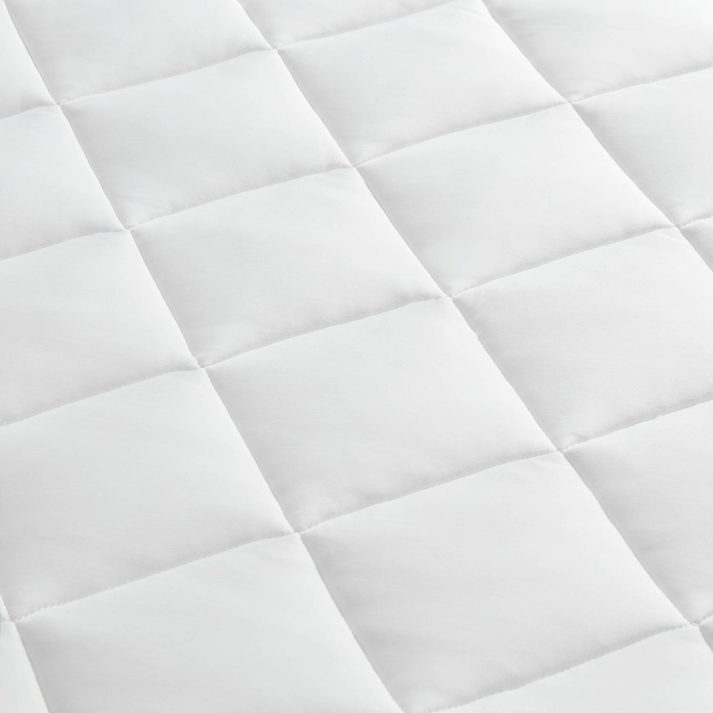 Full Size Nylon Mattress Pad - White Protector