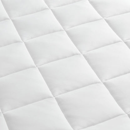Full Size Nylon Mattress Pad - White Protector