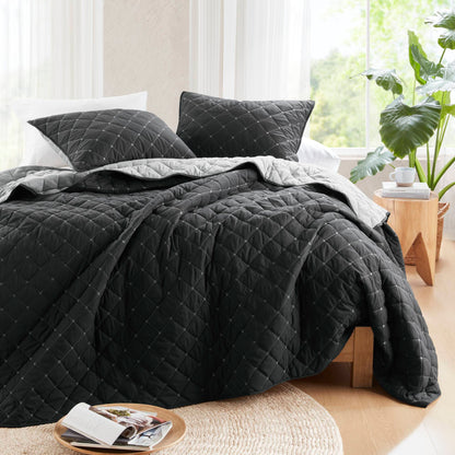 King Stripe Comforter Set - Multicolor Polyester