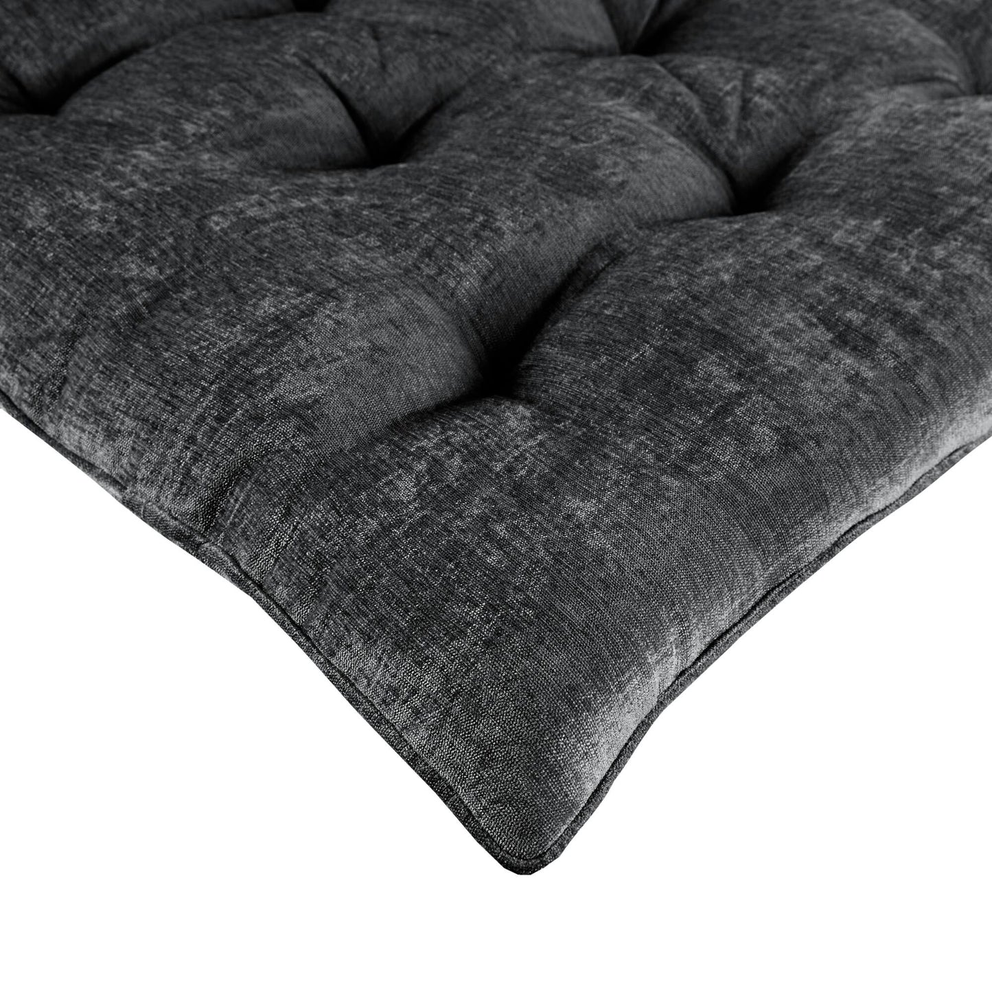 Charcoal Polyester Lounge Floor Pillow Cushion 27x74", Travel Wrap Included
