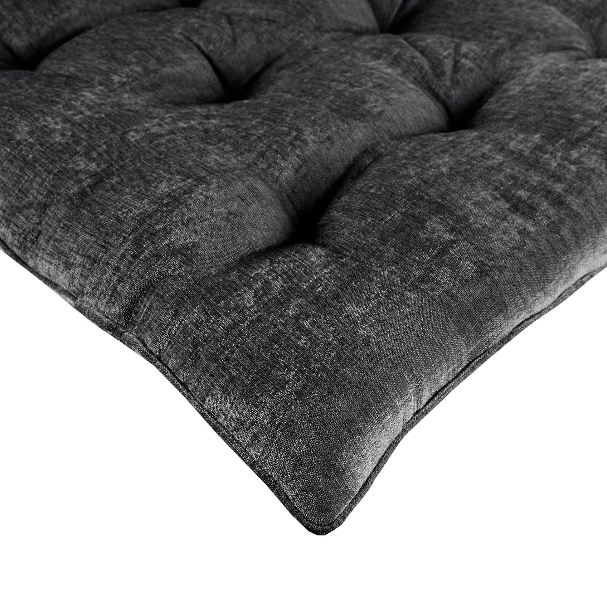 Charcoal Polyester Lounge Floor Pillow Cushion 27x74", Travel Wrap Included
