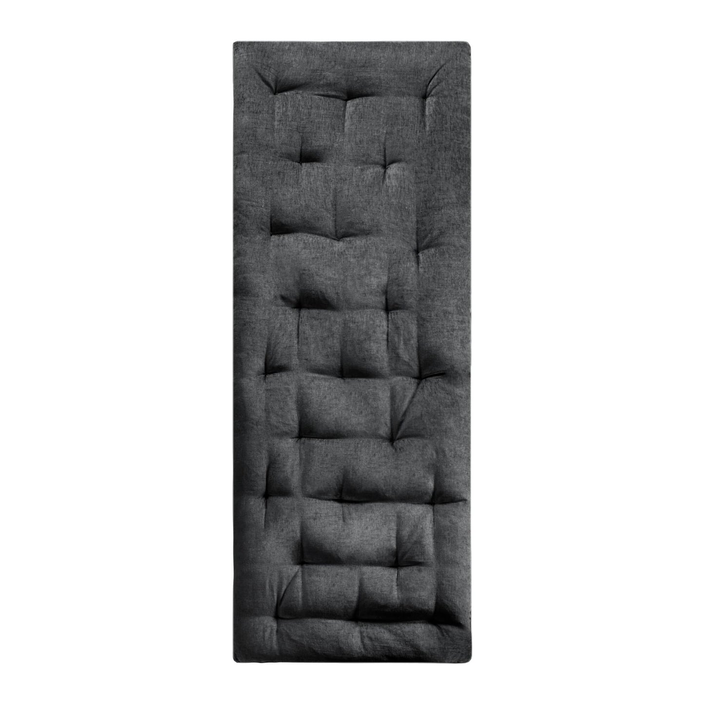 Charcoal Polyester Lounge Floor Pillow Cushion 27x74", Travel Wrap Included