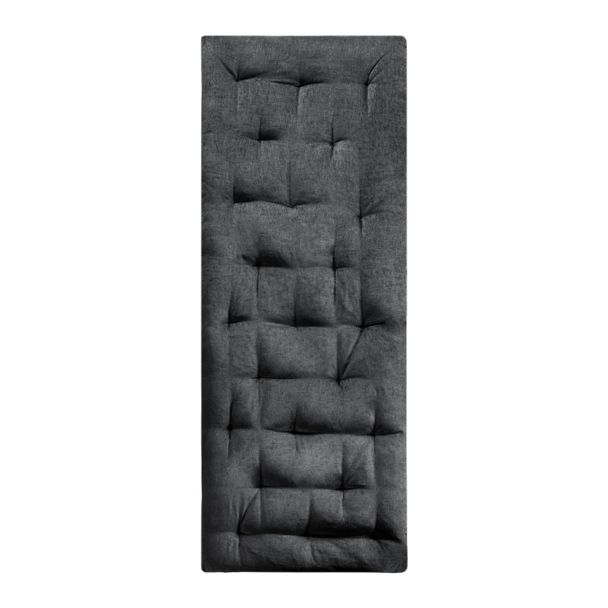 Charcoal Polyester Lounge Floor Pillow Cushion 27x74", Travel Wrap Included