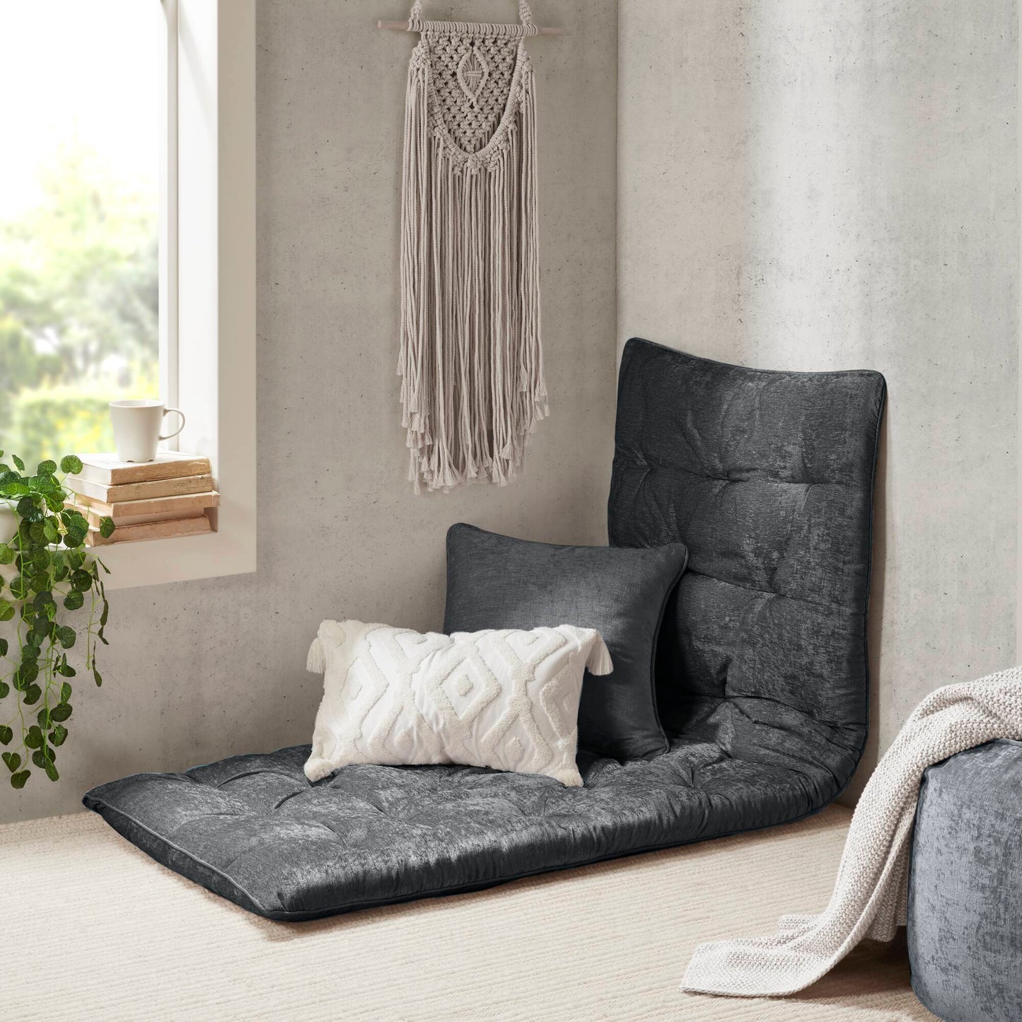 Poly Chenille Lounge Floor Pillow Cushion-27" x 74"